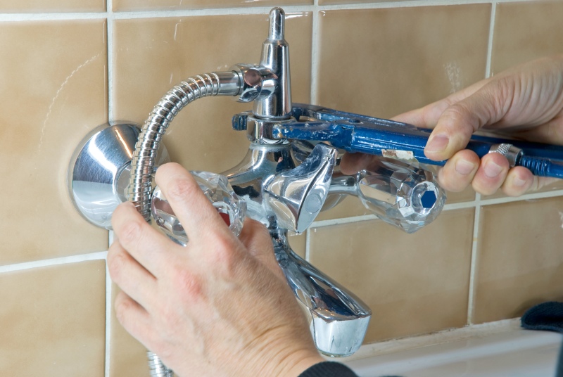 Shower being installed in a Paddington bathroom